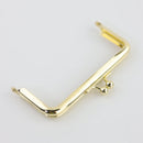 4 1/2 x 2 inch - Gold Metal Purse Frame | SUPPLY4BAG