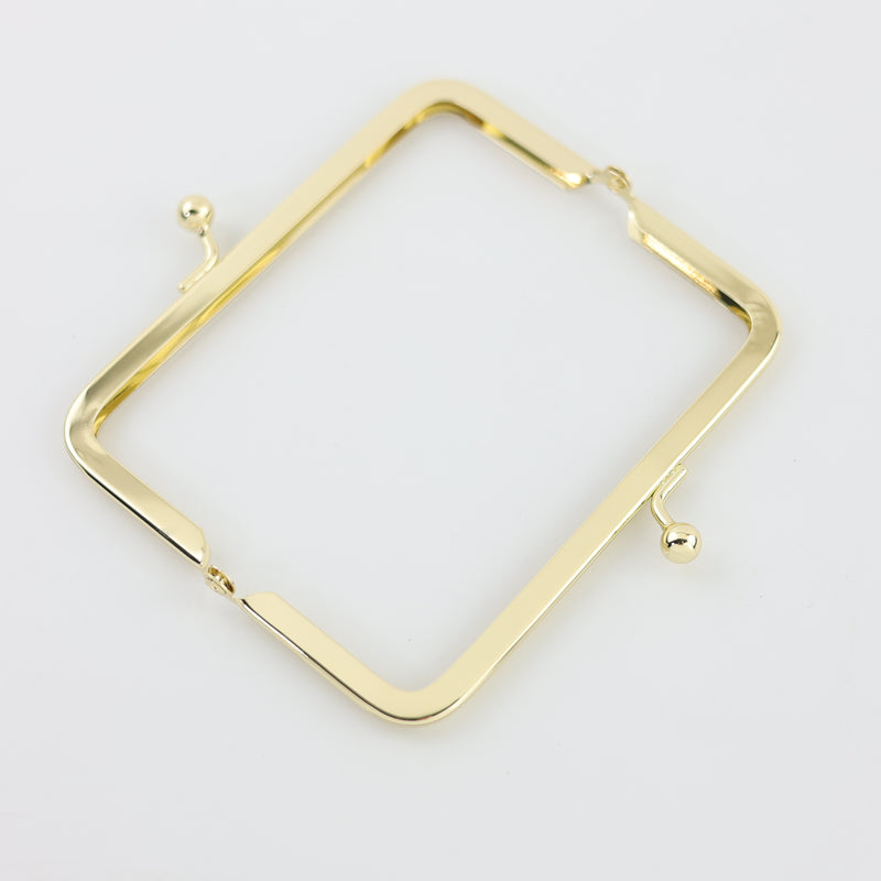 4 1/2 x 2 inch - Gold Metal Purse Frame | SUPPLY4BAG