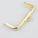 4 1/2 x 2 inch - Gold Metal Purse Frame | SUPPLY4BAG