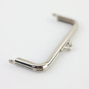 5 x 2 inch Kisslock Silver Metal Purse Frame WHOLESALE | SUPPLY4BAG