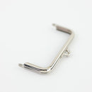 5 x 2 inch Kisslock Silver Metal Purse Frame WHOLESALE | SUPPLY4BAG