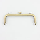 7 x 2.5 inch Kisslock Antique Brass Metal Purse Frame | SUPPLY4BAG