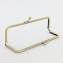7.5 x 2.5 inch Kisslock Antique Brass Metal Purse Frame | SUPPLY4BAG