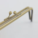 7.5 x 2.5 inch Kisslock Antique Brass Metal Purse Frame | SUPPLY4BAG