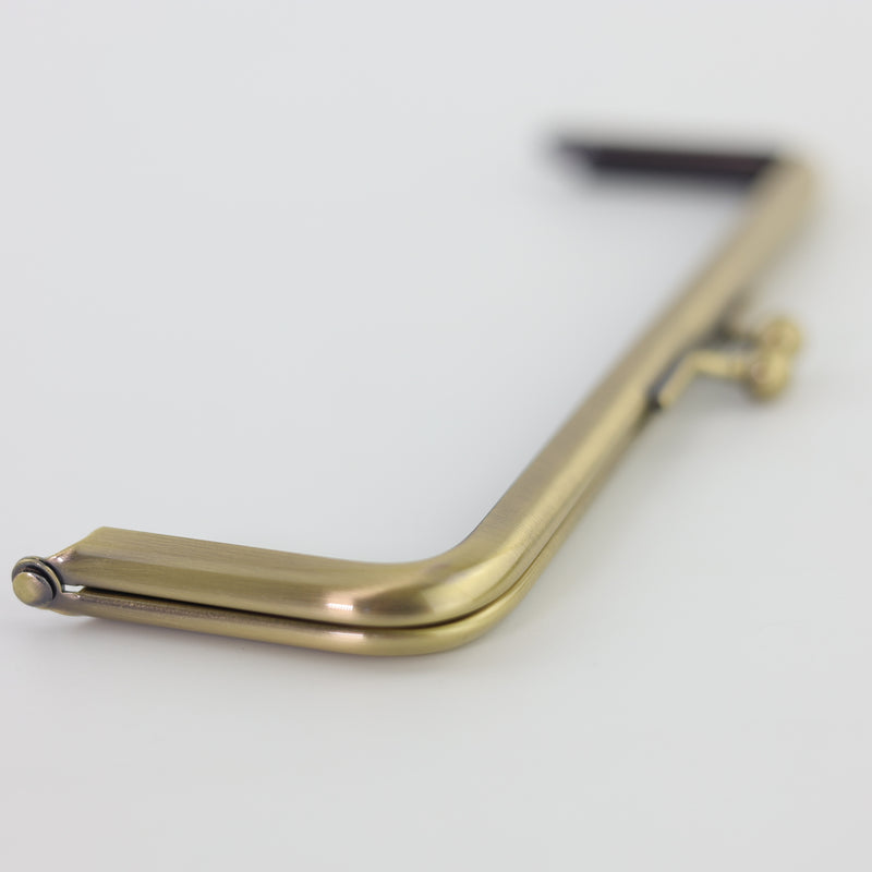 7.5 x 2.5 inch Kisslock Antique Brass Metal Purse Frame | SUPPLY4BAG
