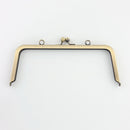 8 1/2 x 3 1/4 inch - Antique Brass Trapezoid Shape Metal Purse Frame