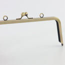 8 1/2 x 3 1/4 inch - Antique Brass Trapezoid Shape Metal Purse Frame