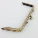 8 1/2 x 3 1/4 inch - Antique Brass Trapezoid Shape Metal Purse Frame