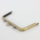 8 1/2 x 3 1/4 inch - Antique Brass Trapezoid Shape Metal Purse Frame