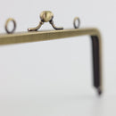 8 1/2 x 3 1/4 inch - Antique Brass Trapezoid Shape Metal Purse Frame