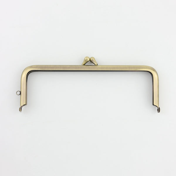 6 7/8 x 2 1/2 inch Teardrop Closure Antique Brass Metal Purse Frame