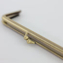 6 7/8 x 2 1/2 inch Teardrop Closure Antique Brass Metal Purse Frame