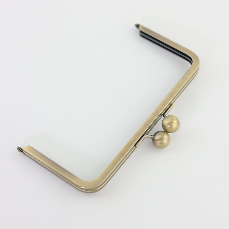 8 1/4 x 4 inch - Kisslock Antique Brass Metal Purse Frame | SUPPLY4BAG
