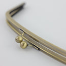 10 1/4 x 3 3/4 inch - Antique Brass Arch Shape Metal Purse Frame