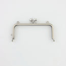 4 7/8 x 2 1/8 inch Star Clasp Silver Metal Purse Frame | SUPPLY4BAG