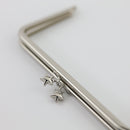 6 x 3 inch - Star Clasp - Silver Metal Purse Frame | SUPPLY4BAG