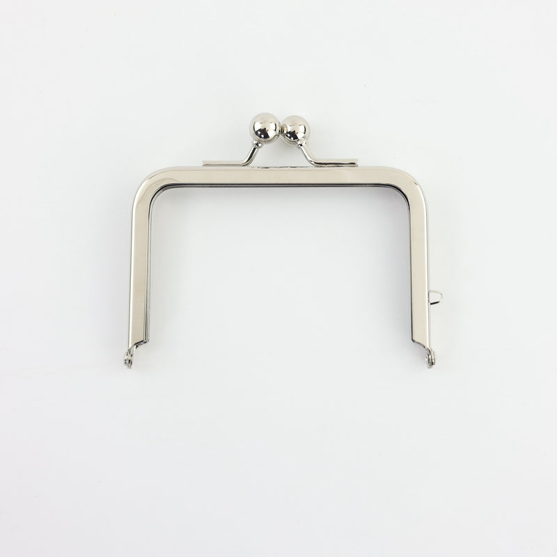 4 x 2 3/4 inch - Silver Metal Purse Frame | SUPPLY4BAG