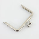 4 x 2 3/4 inch - Silver Metal Purse Frame | SUPPLY4BAG