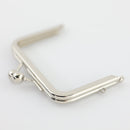 4 x 2 3/4 inch - Silver Metal Purse Frame | SUPPLY4BAG