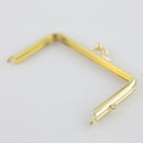 4 1/2 x 2 1/2 inch - Gold Metal Purse Frame | SUPPLY4BAG
