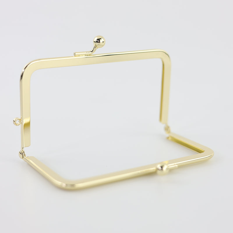 18X10 Cm Gold Color Metal Purse Making Supplies Frame With Black Plastic  Box Clutch Bag Parts Accessories Handles For Handbags