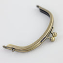 4 x 2 1/4 inch - Ball Clasp - Antique Brass Arched Shape Purse Frame