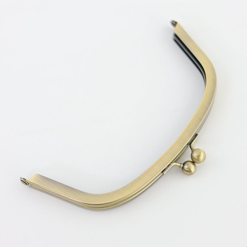 7 x 3 1/8 inch - Antique Brass Arch Shape Metal Purse Frame