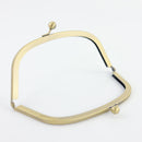 7 x 3 1/8 inch - Antique Brass Arch Shape Metal Purse Frame