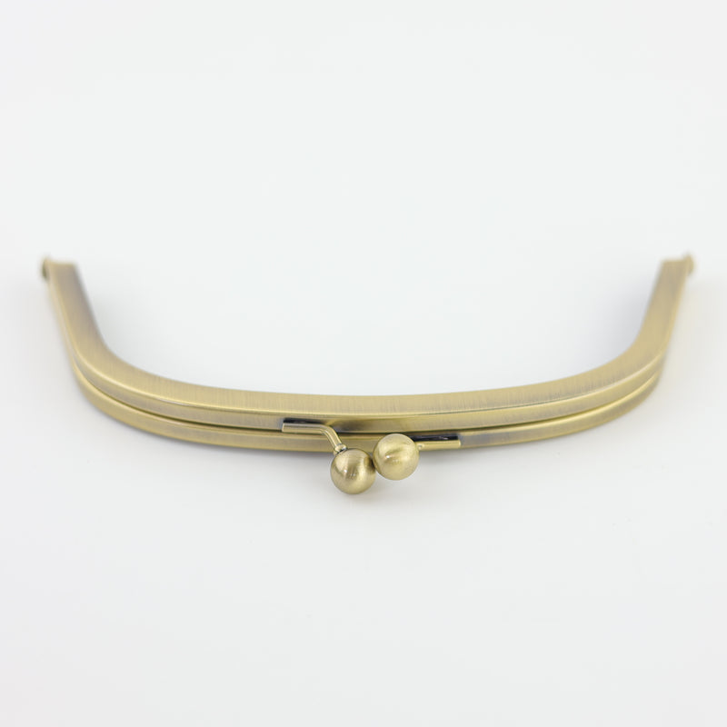 7 x 3 1/8 inch - Antique Brass Arch Shape Metal Purse Frame
