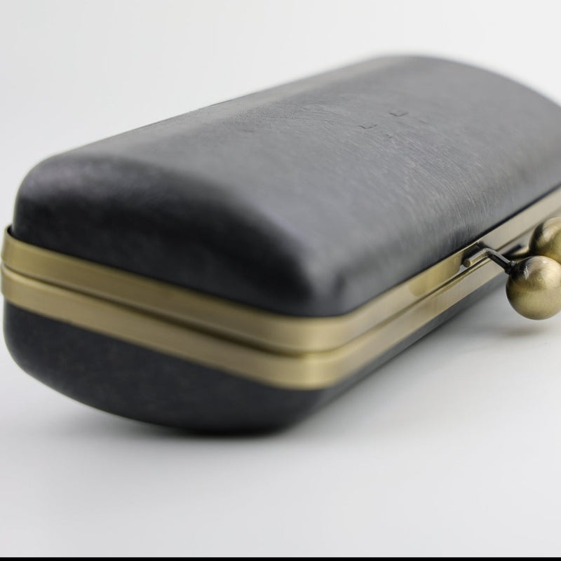 9.5 x 4 inch - Ball Closure - Antique Brass Large Clamshell Clutch Box Frame | SUPPLY4BAG