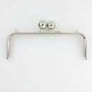 10 x 3.5 inch Kisslock Silver Metal Purse Frame | SUPPLY4BAG