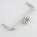 10 x 3.5 inch Kisslock Silver Metal Purse Frame | SUPPLY4BAG