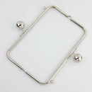 10 x 3.5 inch Kisslock Silver Metal Purse Frame | SUPPLY4BAG