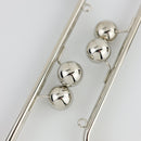 10 x 3.5 inch Kisslock Silver Metal Purse Frame | SUPPLY4BAG