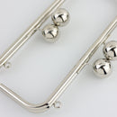 10 x 3.5 inch Kisslock Silver Metal Purse Frame | SUPPLY4BAG