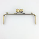 10 x 3.5 inch Kisslock Antique Brass Metal Purse Frame | SUPPLY4BAG