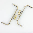 10 x 3.5 inch Kisslock Antique Brass Metal Purse Frame | SUPPLY4BAG