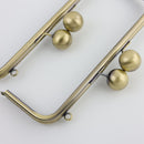 10 x 3.5 inch Kisslock Antique Brass Metal Purse Frame | SUPPLY4BAG