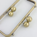 10 x 3.5 inch Kisslock Antique Brass Metal Purse Frame | SUPPLY4BAG