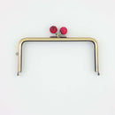 6 x 3 inch Kisslock Antique Brass Metal Purse Frame | SUPPLY4BAG