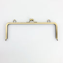 10 x 3.5 inch Kisslock Antique Brass Metal Purse Frame | SUPPLY4BAG