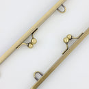 10 x 3.5 inch Kisslock Antique Brass Metal Purse Frame | SUPPLY4BAG