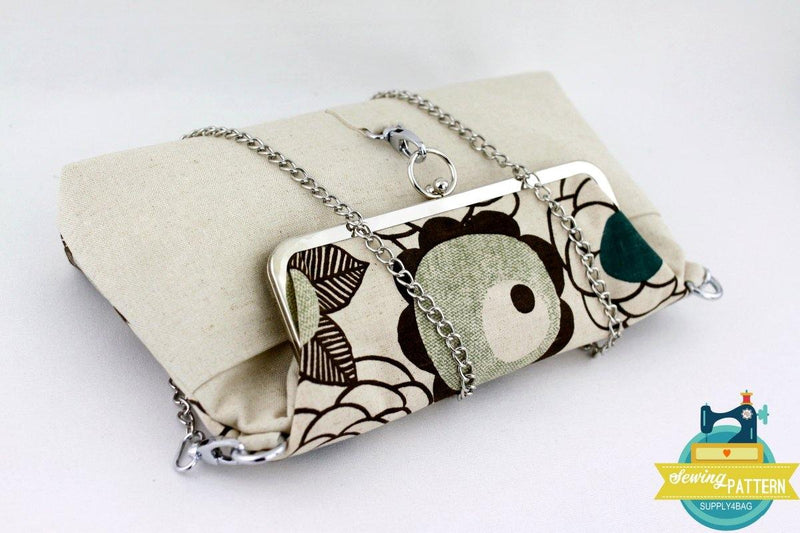 Half round frame clutch purse sewing pattern — Toriska